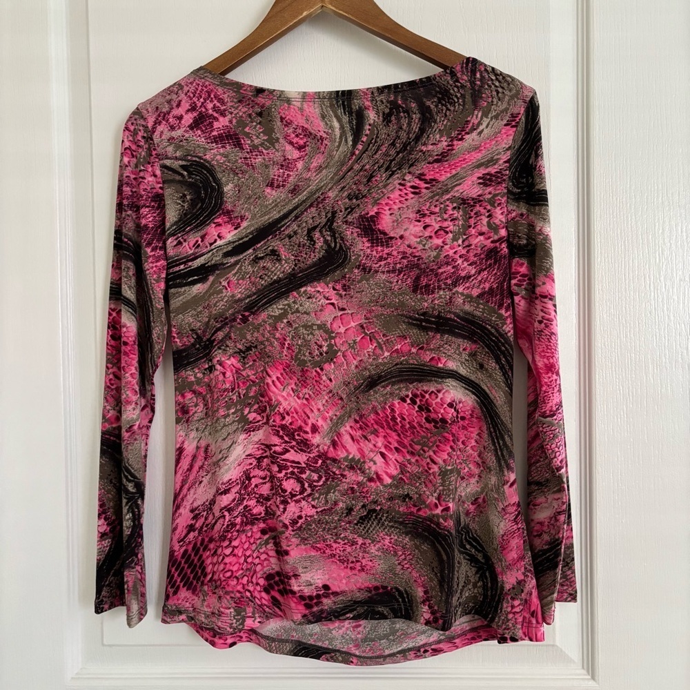 Clara Sunwoo Tunic Side Twist Abstract Python Pink - image 3